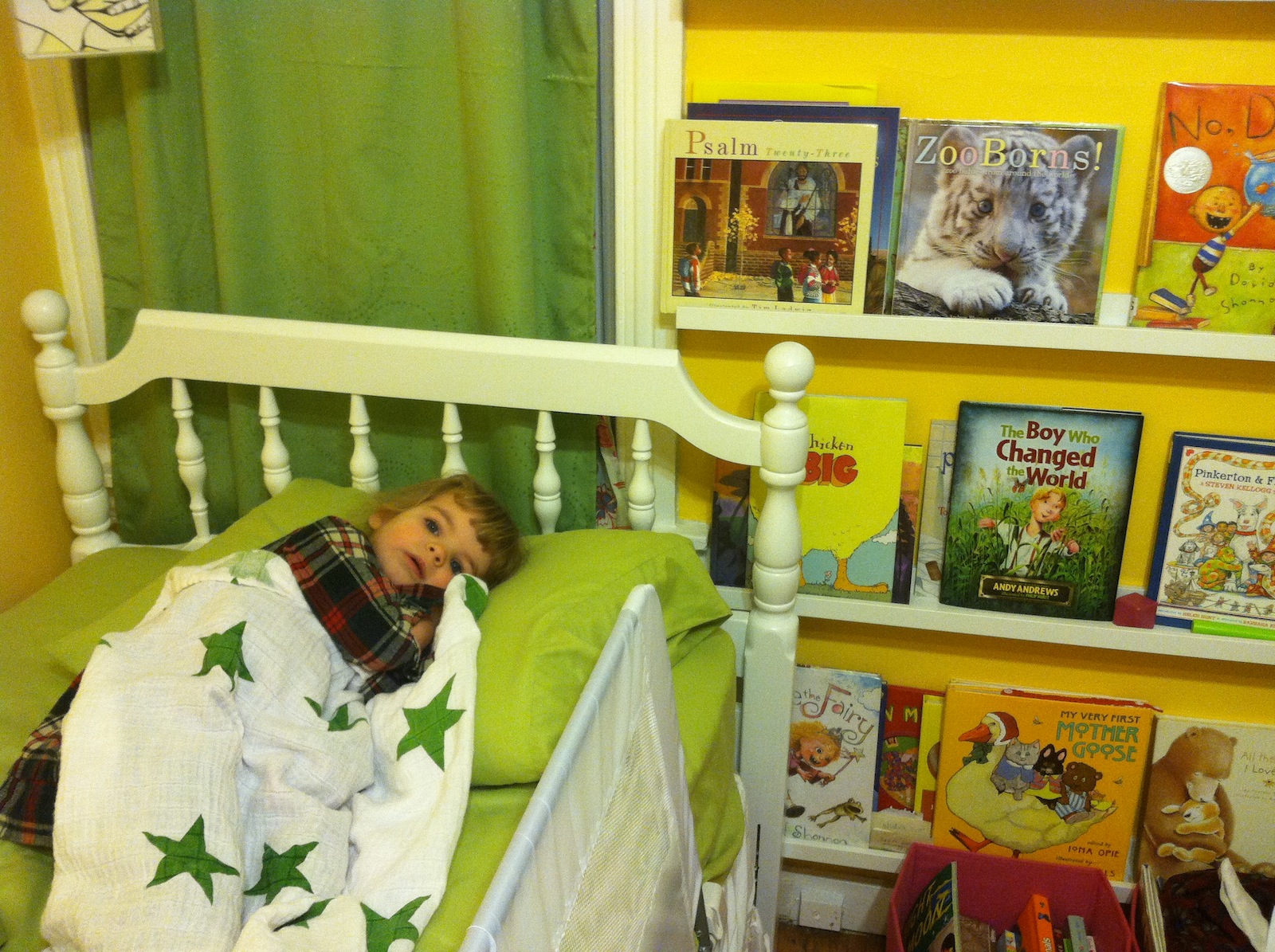 Adelle's first night in her big-girl bed