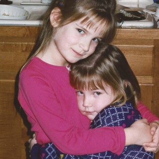 The girls at 2 and 4 years old, when Tom was in the thick of at-home-dadness