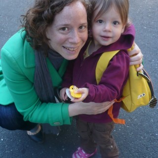 Her first day of school. Could we have given it up then? Or was it good to let her bring it?