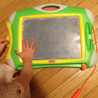 This drawing toy always gets the entirely-covered treatment.