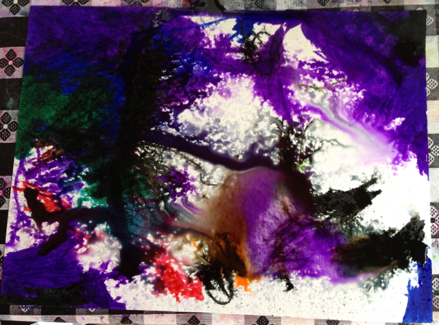 Step #3: Step back and admire your runny, drippy, colorful creation!