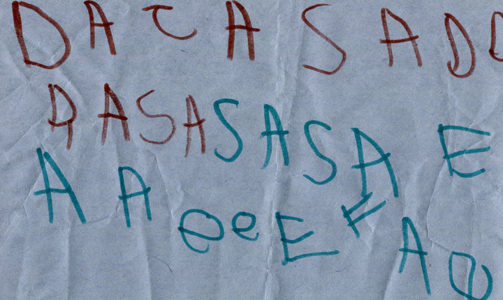 I examine them closely, trying to figure out if they mean anything