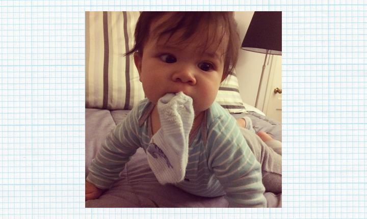 So I said, "I'd rather eat my sock than another one of those non-organic fruit pouches!" —Kimberly