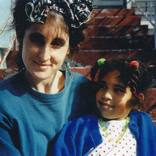 Kirya + her mom around the time Kirya sang the rap