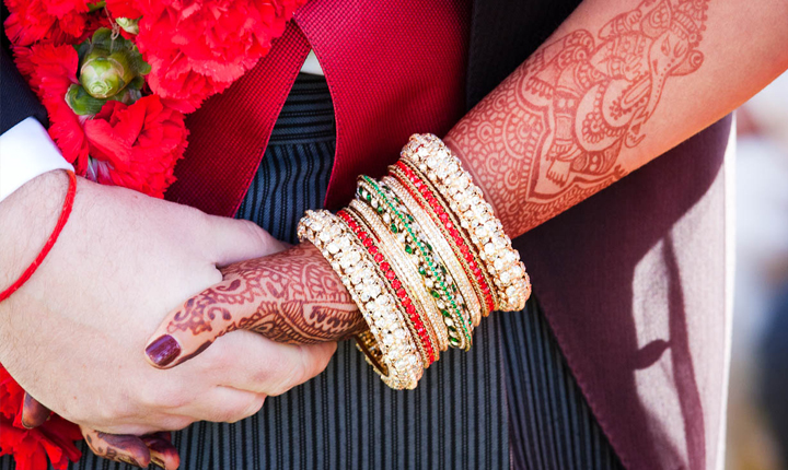 Sapna + Kieren on their wedding day