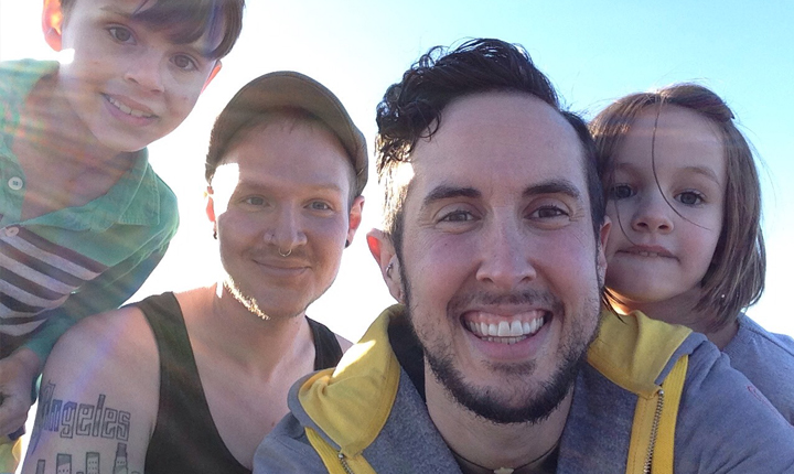 Biff and Trystan with their kids Riley and Hailey