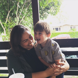 Rachel saying goodbye to Malcolm