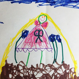 Self-portrait by Marlo's daughter