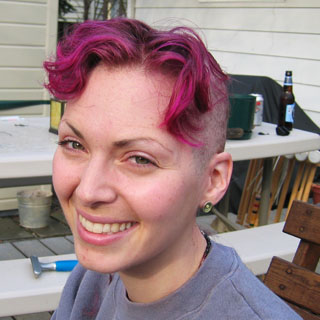 And then shaved it off since she was gonna lose it anyway